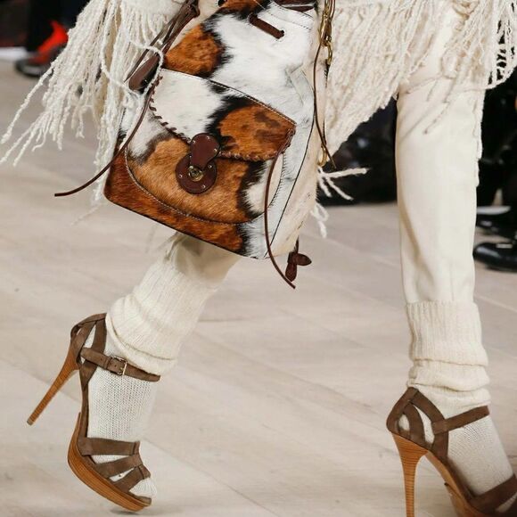 Ralph Lauren Fall ‘15 Collection Brown Suede Jenica Stiletto Sandal Look 20 & 21 - Picture 5 of 16